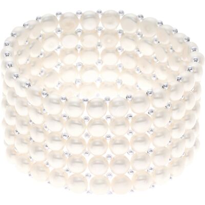 DIADEMA - Armband - Echte Süßwasserperlen - Weiß Weiß Einheitsgröße DIADEMA - Armband - Echte Süßwasserperlen - Weiß Weiß Einheitsgröße