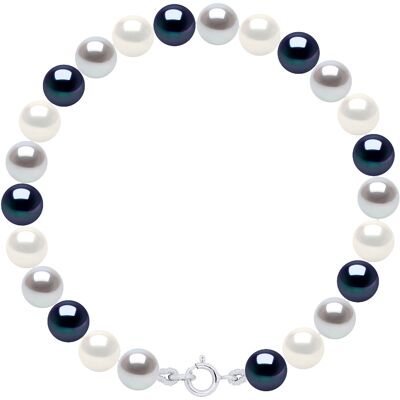 Ateliers Saint Germain Armband aus echten Süßwasser-Zuchtperlen rund 6-7 mm Weiß grau Einheitsgröße Ateliers Saint Germain Armband aus echten Süßwasser-Zuchtperlen rund 6-7 mm Weiß grau Einheitsgröße