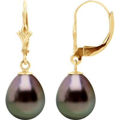 DIADEMA - Ohrringe - Gelbgold und echte Tahiti-Perlen Natürlich Einheitsgröße DIADEMA - Ohrringe - Gelbgold und echte Tahiti-Perlen Natürlich Einheitsgröße