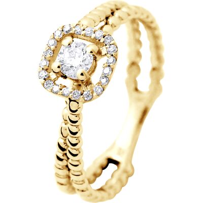 DIADEMA - Ring - Prestige Jewelery - Gelbgold Weiß R DIADEMA - Ring - Prestige Jewelery - Gelbgold Weiß R