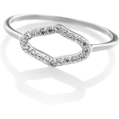 Orphelia 'Normandy' Damen-Ring aus 925er Sterlingsilber – Silber ZR-7574 Silber K Orphelia 'Normandy' Damen-Ring aus 925er Sterlingsilber – Silber ZR-7574 Silber K