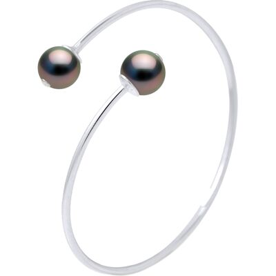 DIADEMA - Armband - Du & Ich - Silber - 2 echte Tahiti-Perlen Natürlich Einheitsgröße DIADEMA - Armband - Du & Ich - Silber - 2 echte Tahiti-Perlen Natürlich Einheitsgröße