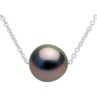 Ateliers Saint Germain Halskette echte Tahiti-Zuchtperle rund 8-9 mm Schwarz Einheitsgröße Ateliers Saint Germain Halskette echte Tahiti-Zuchtperle rund 8-9 mm Schwarz Einheitsgröße