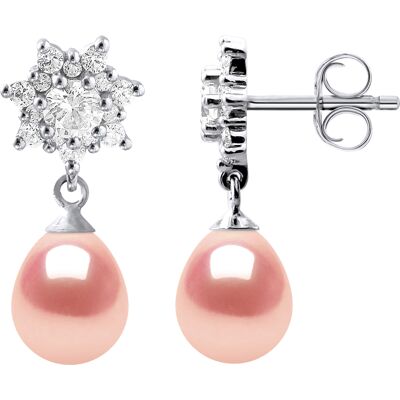 Diadema Ohrringe Dangle Süßwasserperlen 7-8 mm Birnen Rosen Schmuck 925 Rosa Einheitsgröße Diadema Ohrringe Dangle Süßwasserperlen 7-8 mm Birnen Rosen Schmuck 925 Rosa Einheitsgröße