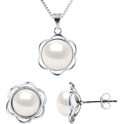 Diadema Schmuck Halskette & Ohrringe PETAL Süßwasserperle 8-9mm Weiß 925 Weiß Einheitsgröße Diadema Schmuck Halskette & Ohrringe PETAL Süßwasserperle 8-9mm Weiß 925 Weiß Einheitsgröße