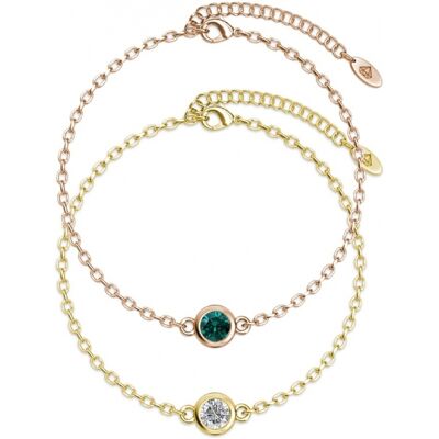 MYC Paris Geburtsstein-Armband - Gold, Rose Gold und Multi Gold 18cm MYC Paris Geburtsstein-Armband - Gold, Rose Gold und Multi Gold 18cm
