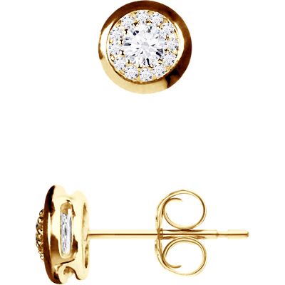 DIADEMA - Ohrringe mit Diamanten - Gelbgold Weiß Einheitsgröße DIADEMA - Ohrringe mit Diamanten - Gelbgold Weiß Einheitsgröße