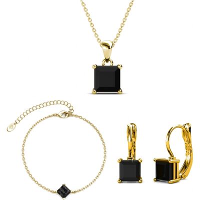 MYC Paris Parure et Coffret Simple Square - Doré et Noir Schwarzes Gold Einheitsgröße MYC Paris Parure et Coffret Simple Square - Doré et Noir Schwarzes Gold Einheitsgröße