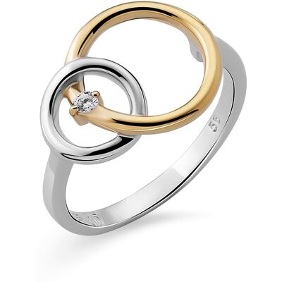 Orphelia Damen-Ring Sterling-Silber 925 – Silber/Gold ZR-7503/1 Silber Gold K Orphelia Damen-Ring Sterling-Silber 925 – Silber/Gold ZR-7503/1 Silber Gold K