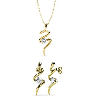 MYC Paris Spiralset - Gold und Kristall Weiß & Gold Einheitsgröße MYC Paris Spiralset - Gold und Kristall Weiß & Gold Einheitsgröße