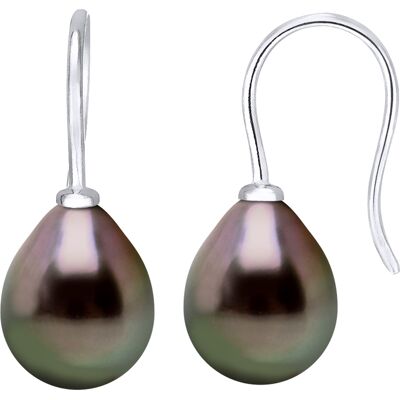 DIADEMA - Ohrringe - Silber und echte Tahiti-Perlen Natürlich Einheitsgröße DIADEMA - Ohrringe - Silber und echte Tahiti-Perlen Natürlich Einheitsgröße