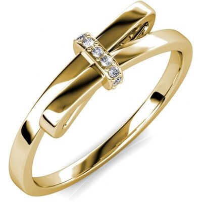 MYC Paris Leuchtender Schleifenring - Gold und Kristall Weiß & Gold NICHT MYC Paris Leuchtender Schleifenring - Gold und Kristall Weiß & Gold NICHT