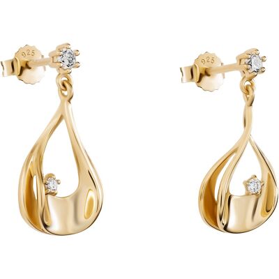 Orphelia 'Etoile' Damen Ohrhänger aus 925er Sterlingsilber - Gold ZO-7524/G Gold Einheitsgröße Orphelia 'Etoile' Damen Ohrhänger aus 925er Sterlingsilber - Gold ZO-7524/G Gold Einheitsgröße