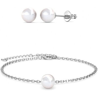 MYC Paris Vollmond Kristall Perlen Set - Silber und Kristall Weißsilber Einheitsgröße MYC Paris Vollmond Kristall Perlen Set - Silber und Kristall Weißsilber Einheitsgröße