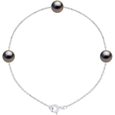 Ateliers Saint Germain Armband TRIO - 3 echte Tahiti-Zuchtperlen, rund 7-8 mm Weiß Einheitsgröße Ateliers Saint Germain Armband TRIO - 3 echte Tahiti-Zuchtperlen, rund 7-8 mm Weiß Einheitsgröße