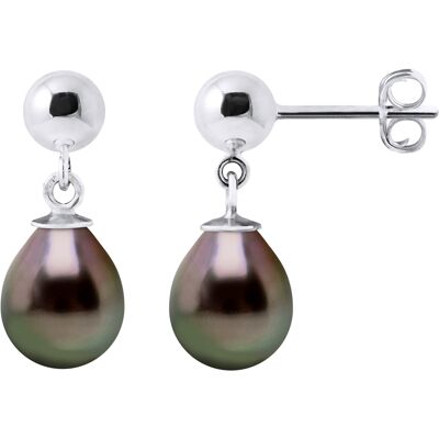 DIADEMA - Ohrringe - Silber und echte Tahiti-Perlen Natürlich Einheitsgröße DIADEMA - Ohrringe - Silber und echte Tahiti-Perlen Natürlich Einheitsgröße