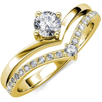 MYC Paris Zinnia Ring - Gold und Kristall Weiß & Gold L 1/2 MYC Paris Zinnia Ring - Gold und Kristall Weiß & Gold L 1/2