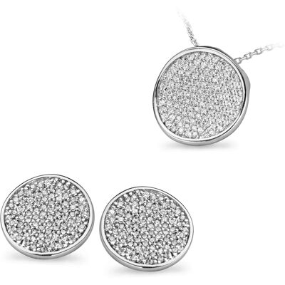 Orphelia Damen 925 Sterling Silber Set: Kettenanhänger + Ohrringe - Silber SET-5086 Silber Einheitsgröße Orphelia Damen 925 Sterling Silber Set: Kettenanhänger + Ohrringe - Silber SET-5086 Silber Einheitsgröße