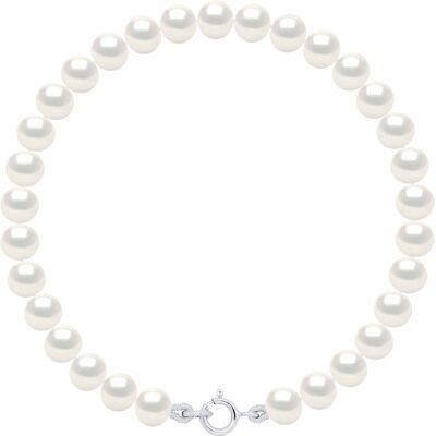 Ateliers Saint Germain Armband aus echten Süßwasser-Zuchtperlen, halbrund, 5–6 mm Weiß Einheitsgröße Ateliers Saint Germain Armband aus echten Süßwasser-Zuchtperlen, halbrund, 5–6 mm Weiß Einheitsgröße