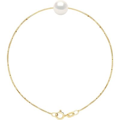 Ateliers Saint Germain Armband echte Süßwasser-Zuchtperle rund 8-9 mm Gelb Einheitsgröße Ateliers Saint Germain Armband echte Süßwasser-Zuchtperle rund 8-9 mm Gelb Einheitsgröße