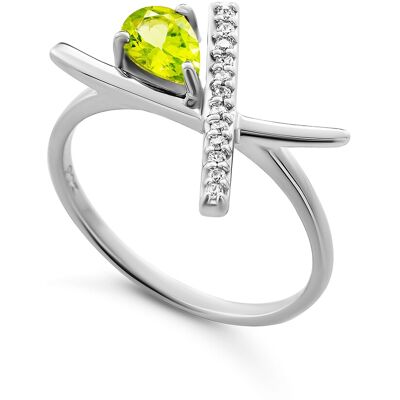 Orphelia 'Charlotte' Damen-Ring aus 925er Sterlingsilber – Silber ZR-7580/G Silber Q Orphelia 'Charlotte' Damen-Ring aus 925er Sterlingsilber – Silber ZR-7580/G Silber Q