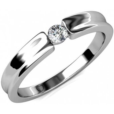 MYC Paris Simplicity Ring - Silber und Kristall Weißsilber NICHT MYC Paris Simplicity Ring - Silber und Kristall Weißsilber NICHT