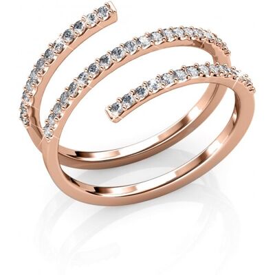MYC Paris Spiralförmiger Ring - Roségold und Kristall Weiß- und Roségold L 1/2 MYC Paris Spiralförmiger Ring - Roségold und Kristall Weiß- und Roségold L 1/2