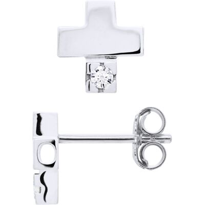 DIADEMA - Ohrringe - Diamanten und Silber Weiß Einheitsgröße DIADEMA - Ohrringe - Diamanten und Silber Weiß Einheitsgröße