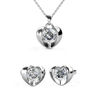 MYC Paris Simply Love Set - Silber und Kristall Weißsilber Einheitsgröße MYC Paris Simply Love Set - Silber und Kristall Weißsilber Einheitsgröße