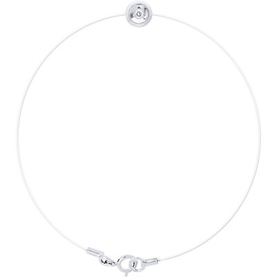 DIADEMA - Armband - Transparentes Nylon - Echter Diamant Weiß Einheitsgröße DIADEMA - Armband - Transparentes Nylon - Echter Diamant Weiß Einheitsgröße