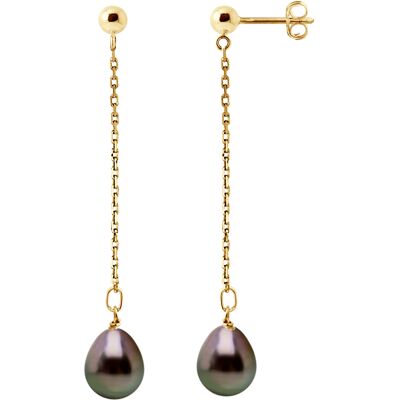 DIADEMA - Ohrringe - Anhängig - Echte Tahiti-Perlen und Gelbgold Gold Einheitsgröße DIADEMA - Ohrringe - Anhängig - Echte Tahiti-Perlen und Gelbgold Gold Einheitsgröße