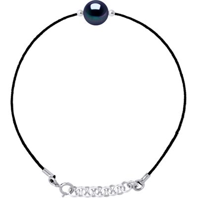 DIADEMA - Armband - Schwarzes Nylon - Süßwasserperle - Schwarzer Tahiti Schwarz Einheitsgröße DIADEMA - Armband - Schwarzes Nylon - Süßwasserperle - Schwarzer Tahiti Schwarz Einheitsgröße