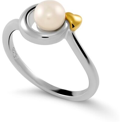 Orphelia 'Mathilde' Damen-Ring aus 925er Sterlingsilber – Silber/Gold ZR-7510/G Silber Gold NICHT Orphelia 'Mathilde' Damen-Ring aus 925er Sterlingsilber – Silber/Gold ZR-7510/G Silber Gold NICHT