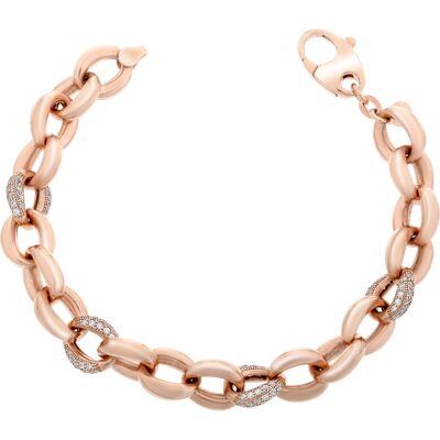 Orphelia Damen Armband aus 925er Sterlingsilber - Rose ZA-7175/RG Rose Einheitsgröße Orphelia Damen Armband aus 925er Sterlingsilber - Rose ZA-7175/RG Rose Einheitsgröße
