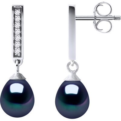 Diadema Ohrringe Hängeohrringe Süßwasserperlen 6-7mm Schwarze Birnen Juwelierwaren 925 Schwarz Einheitsgröße Diadema Ohrringe Hängeohrringe Süßwasserperlen 6-7mm Schwarze Birnen Juwelierwaren 925 Schwarz Einheitsgröße