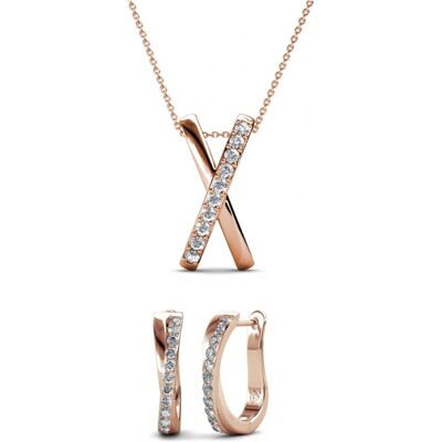 MYC Paris Criss und X Duo Set : Rose Gold und Kristall Weiß- und Roségold Einheitsgröße MYC Paris Criss und X Duo Set : Rose Gold und Kristall Weiß- und Roségold Einheitsgröße