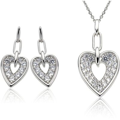 Orphelia Damen 925 Sterling Silber Set: Kettenanhänger + Ohrringe - Silber SET-5959 Silber Einheitsgröße Orphelia Damen 925 Sterling Silber Set: Kettenanhänger + Ohrringe - Silber SET-5959 Silber Einheitsgröße