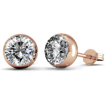 MYC Paris Mond-Ohrringe - Roségold und Kristall Weiß- und Roségold Einheitsgröße MYC Paris Mond-Ohrringe - Roségold und Kristall Weiß- und Roségold Einheitsgröße