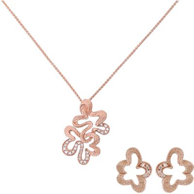 Orphelia 'Malenia' Damen 925 Sterling Silber Set: Kettenanhänger + Ohrringe - Rosé SET-7077/1 Rose Einheitsgröße Orphelia 'Malenia' Damen 925 Sterling Silber Set: Kettenanhänger + Ohrringe - Rosé SET-7077/1 Rose Einheitsgröße