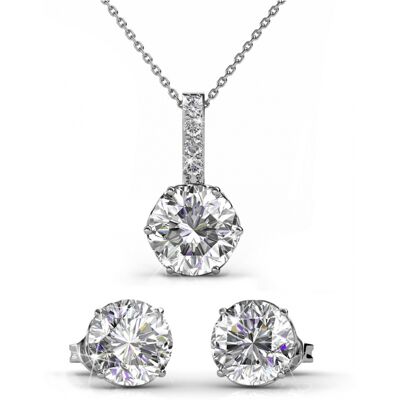 MYC Paris Kristine Set - Silber und Kristall Weißsilber Einheitsgröße MYC Paris Kristine Set - Silber und Kristall Weißsilber Einheitsgröße