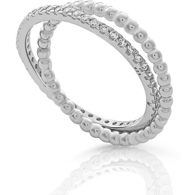 Orphelia 'Everest' Damen-Ring aus 925er Sterlingsilber – Silber ZR-7542 Silber Q Orphelia 'Everest' Damen-Ring aus 925er Sterlingsilber – Silber ZR-7542 Silber Q