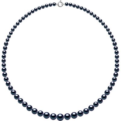 Ateliers Saint Germain Halskettenreihe Prinzessin fallend – Echte Süßwasser-Zuchtperlen rund von 12 bis 6 mm Schwarz Einheitsgröße Ateliers Saint Germain Halskettenreihe Prinzessin fallend – Echte Süßwasser-Zuchtperlen rund von 12 bis 6 mm Schwarz Einheitsgröße