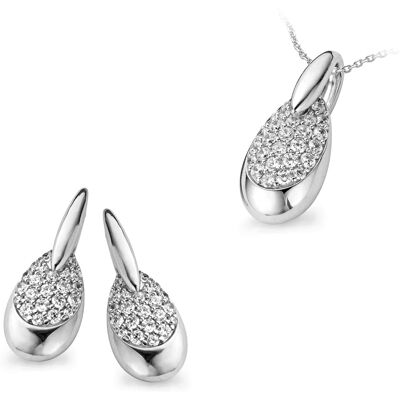 Orphelia Damen 925 Sterling Silber Set: Kettenanhänger + Ohrringe - Silber SET-5141 Silber Einheitsgröße Orphelia Damen 925 Sterling Silber Set: Kettenanhänger + Ohrringe - Silber SET-5141 Silber Einheitsgröße