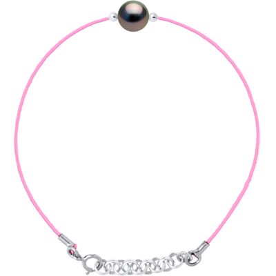 DIADEMA - Armband - Rosa Nylon - Tahiti-Perle Natürlich Einheitsgröße DIADEMA - Armband - Rosa Nylon - Tahiti-Perle Natürlich Einheitsgröße