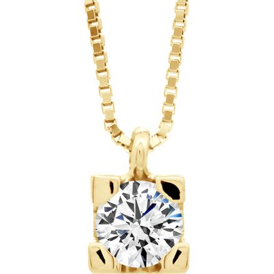 DIADEMA - Halskette mit Diamanten - Gelbgold - venezianische Kette Weiß Einheitsgröße DIADEMA - Halskette mit Diamanten - Gelbgold - venezianische Kette Weiß Einheitsgröße