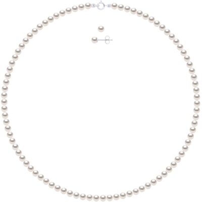 Ateliers Saint Germain Set – Halskette, Reihe aus echten Zuchtperlen von Akoya, zertifiziert aus Japan, rund, 5–6 mm Weiß Einheitsgröße Ateliers Saint Germain Set – Halskette, Reihe aus echten Zuchtperlen von Akoya, zertifiziert aus Japan, rund, 5–6 mm Weiß Einheitsgröße