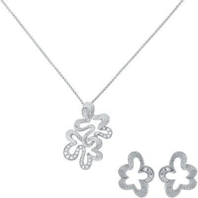 Orphelia 'Malenia' Damen 925 Sterling Silber Set: Kettenanhänger + Ohrringe - Silber SET-7077 Silber Einheitsgröße Orphelia 'Malenia' Damen 925 Sterling Silber Set: Kettenanhänger + Ohrringe - Silber SET-7077 Silber Einheitsgröße