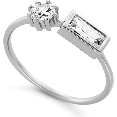 Orphelia 'Madelyn' Damen-Ring aus 925er Sterlingsilber – Silber ZR-7583 Silber K Orphelia 'Madelyn' Damen-Ring aus 925er Sterlingsilber – Silber ZR-7583 Silber K