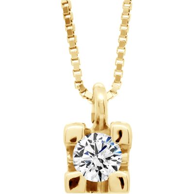 DIADEMA - Halskette mit Diamanten - venezianische Kette aus Gelbgold Weiß Einheitsgröße DIADEMA - Halskette mit Diamanten - venezianische Kette aus Gelbgold Weiß Einheitsgröße