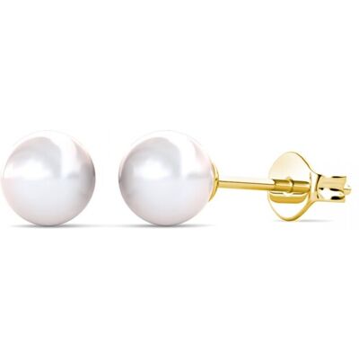 MYC Paris Vollmond Perlenohrringe - Gold und Kristall Weiß & Gold Einheitsgröße MYC Paris Vollmond Perlenohrringe - Gold und Kristall Weiß & Gold Einheitsgröße
